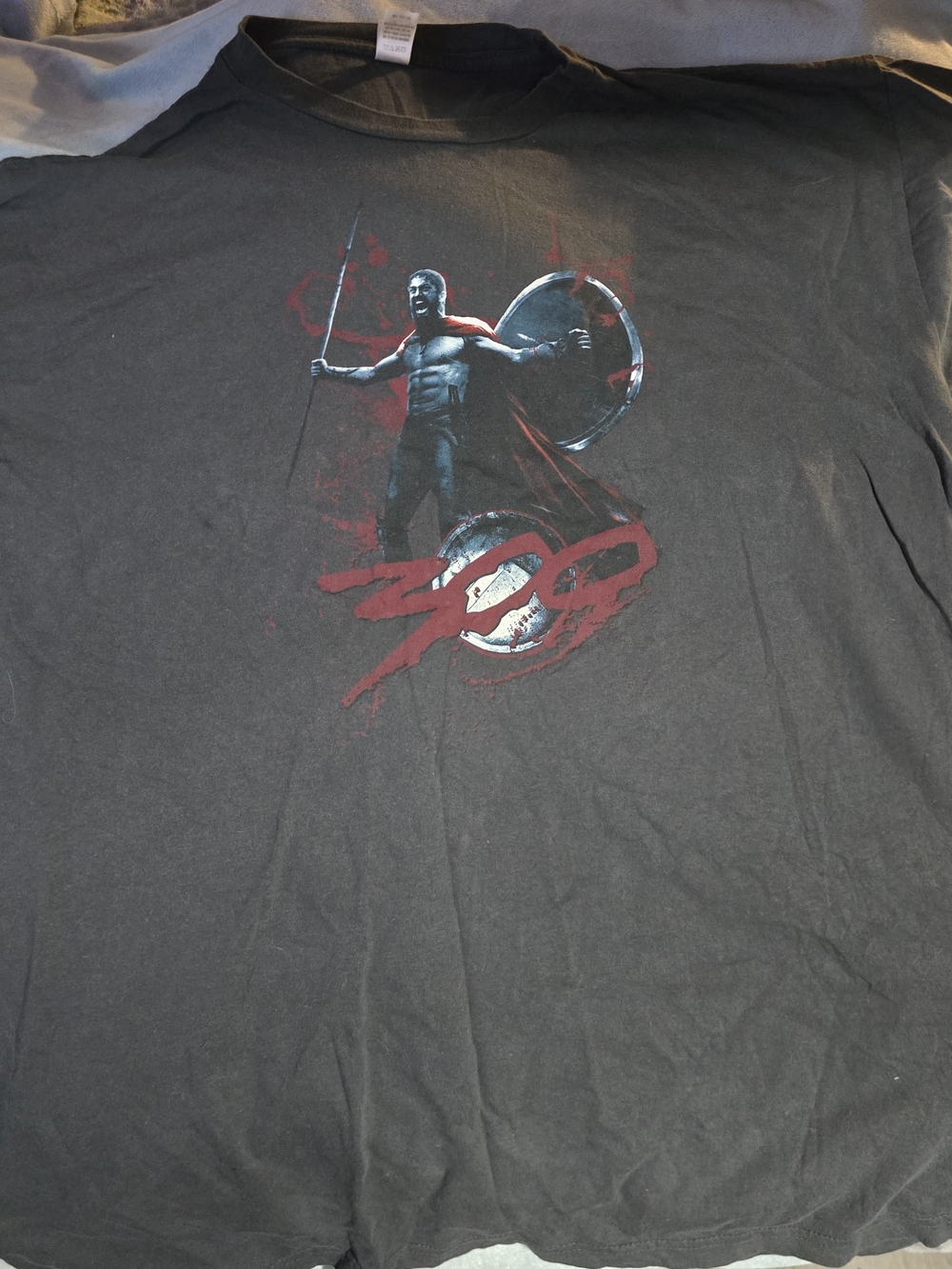 Men's Black Graphic 300 Spartan Shield Short Sleeve Tee 3XL